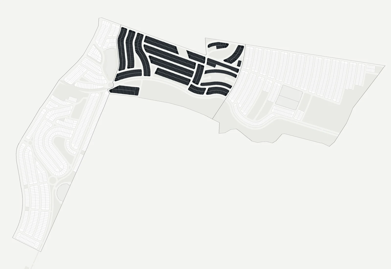 Plano de lotes con el sector Jardines marcado